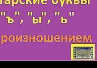 Татарские буквы "ъ", "ы", "ь" с произношением