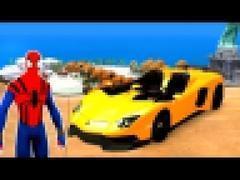 Супер Автомобили Для Детей С Смешной Мультяшный Spiderman